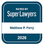 Super Lawyers Rising Stars 2026 badge awarded to Matthew P. Ferry